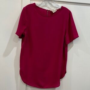 Pink Rose Women's Fuchsia Short-Sleeve Blouse